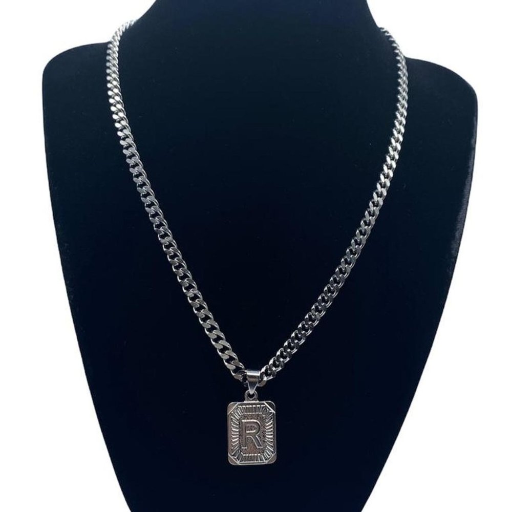 Letter "R” Initial Necklace - Fully Stainless Steel (only one available)